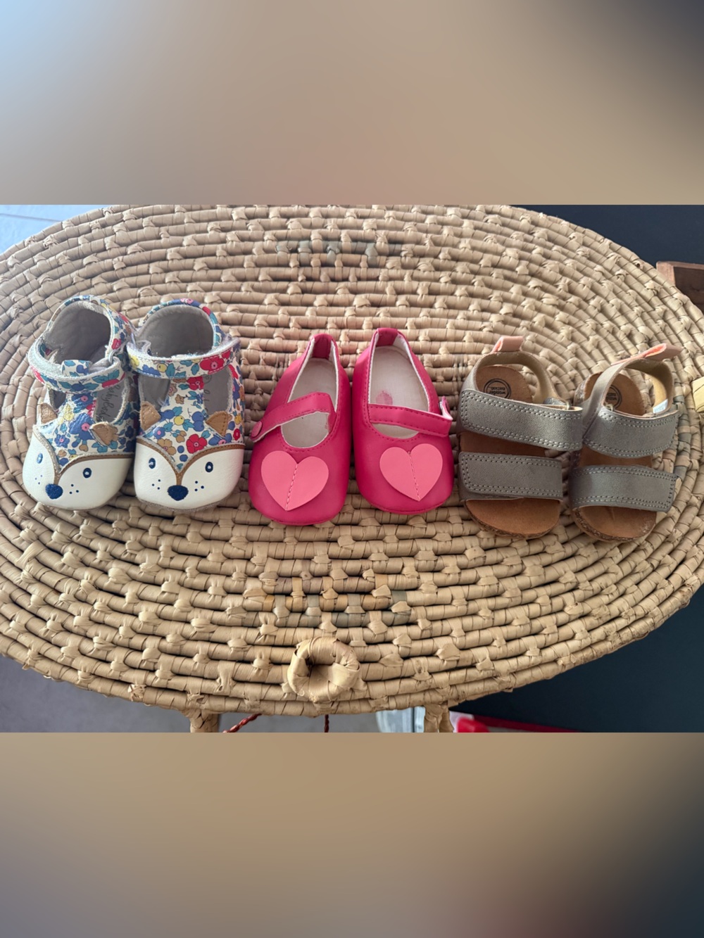 lot of 3 infant shoes Baby Boden Leather Fox + Wonder Nation Sandals + Maryjane